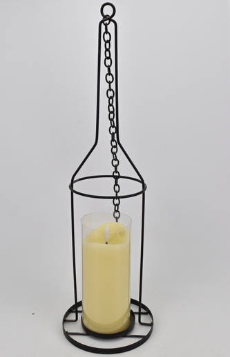 Kovový svícen s LED svíčkou