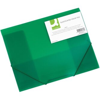Desky Q-C A4 s gumič., transp. zelená