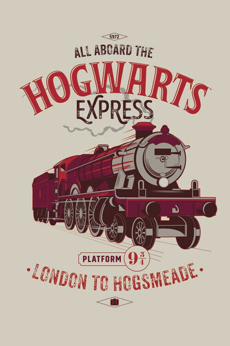 Umělecký tisk Harry Potter - Bradavický expres, 26.7 × 40 cm