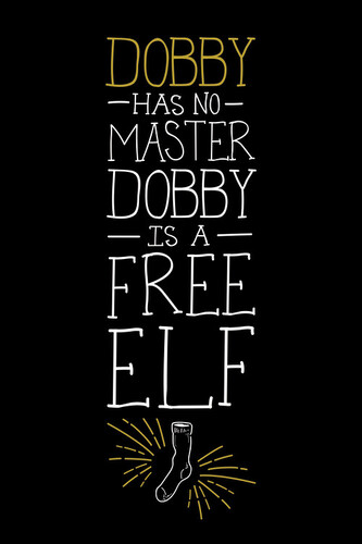 Umělecký tisk Harry Potter - Free Dobby, 26.7 × 40 cm
