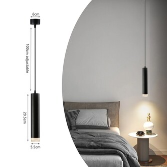 Immax PUNTO-ZA stropní závěsné bodové svítidlo černé - akryl, GU10