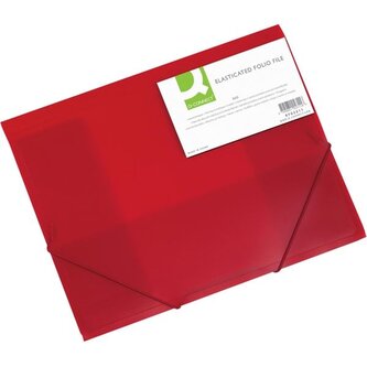 Desky Q-C A4 s gumič., transp. červená