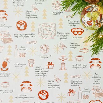 Vánoční balicí papír Pelíšky 68 x 47 cm