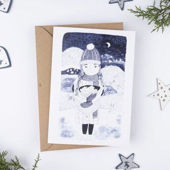 Be Nice vánoční přání - Hope, love and happiness blue