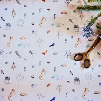 Poetický vánoční balicí papír 68 x 47 cm