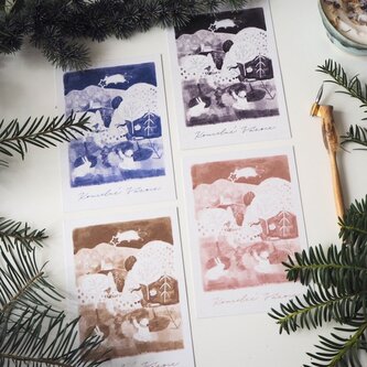 Be Nice pohled Kouzelné Vánoce Růžová