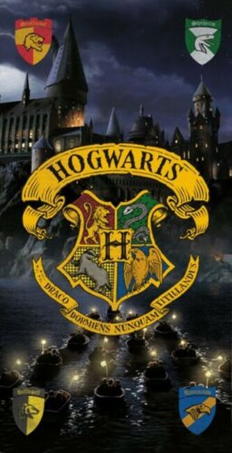Plážová osuška s erbem a hradem, Harry Potter