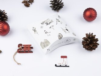 Be Nice Přírodní vánoční krabičky na balení - světlé Malá krabička   14x13,5x4 cm