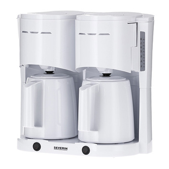 Kávovar+čajovar Severin, KA 9314, 2 x 8 šálků kávy, 2 x termokonvice, 2 výkyvné filtry 1x4, 2 x 1000 W