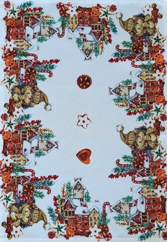 Vánoční dekorační ozdobný ubrousek CHRISTMAS FRIEND 32x45 cm Mybesthome