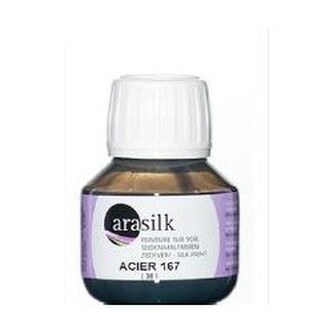 Barva na hedvábí Darwi Arasilk 50ml – 167 Steel Grey