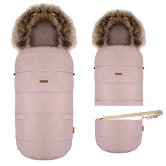 WOMAR Śpiwór do wózka z torbą GrowUP 4.0 Beżowy Plusz+Rose WOMAR Śpiwór do wózka z torbą GrowUP 4.0 Beżowy Plusz+Rose