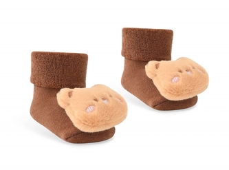 Kojenecké froté ponožky Medvídek, hnědé, vel. 68/80; 68-80 (6-12m)