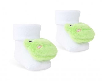 Kojenecké froté ponožky Žabička, bílé, vel. 68/80; 68-80 (6-12m)