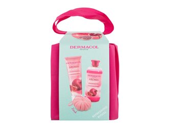Dermacol Aroma Moment sprchový gel Pomegranate Power 250 ml + pěna do koupele Pomegranate Power 500 ml + mycí houba + taška