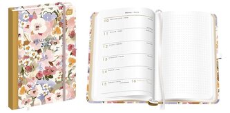 Kalendarz 2025 książkowy A5/96K Met.Bloom