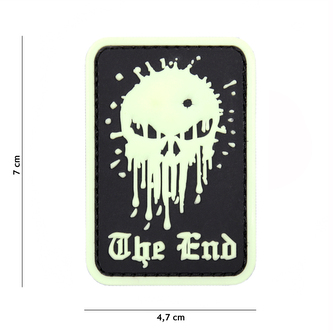 Gumová nášivka 101 Inc nápis The End - svítící