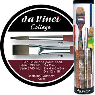 Sada štětců da Vinci 5403 College v plechové doze
