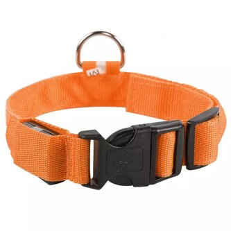 LED Obojek pro psa Mesh XS Oranžová