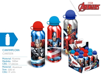 Bidon aluminiowy 3 wzory Avengers