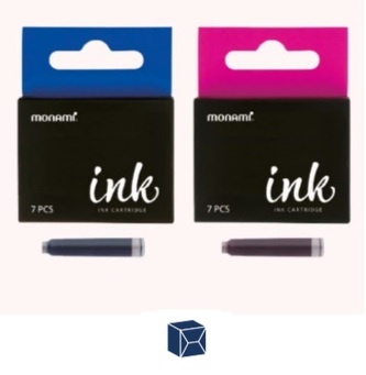 Tusz do piór wiecznych w nabojach granatowy 7 sztuk