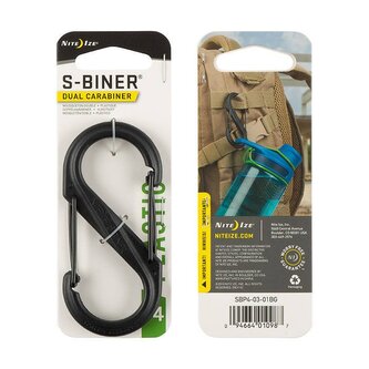Nite Ize - S-Biner #4 Plastic Black Gate - Czarny - SBP4-03-01BG