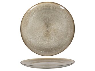 TALÍŘ JÍDELNÍ 27X2 CM, MATNÁ ZLATÁ, SKLO