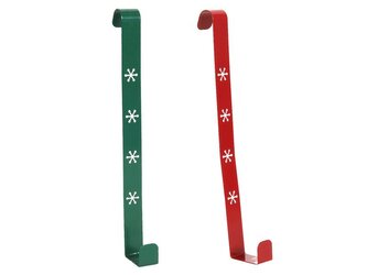 DRŽÁK NA DVEŘE NA VÁNOČNÍ VĚNEC 35CM,ZELENÁ/ČERVEN