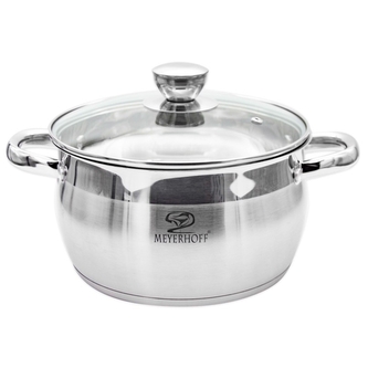 Hrnec nerez ¤22x13cm 4,8L MEYERHOFF T2 sklo poklice