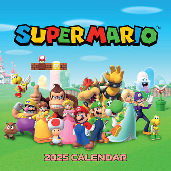 Kalendář 2025 Super Mario, 30 x 30 cm