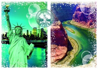 GRAFIKA Puzzle Cesta kolem světa: Spojené státy americké 1000 dílků