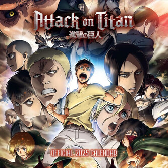 Kalendář 2025 Attack On Titan, 30 x 30 cm