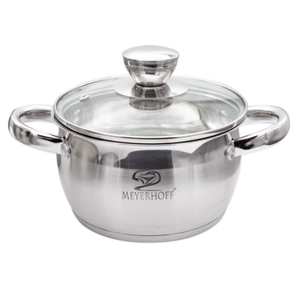 Hrnec nerez ¤16x10cm 1,8L MEYERHOFF T2 sklo poklice