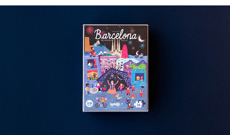 LONDJI Oboustranné puzzle Den a noc v Barceloně
