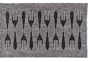 Kuchyňský kobereček SPOONS šedá 50x80 cm Mybesthome