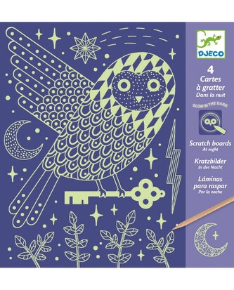 DJECO Vyškrabávací obrázky - Noční život