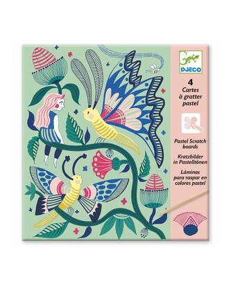 DJECO Vyškrabávací obrázky - Zahrada kouzel