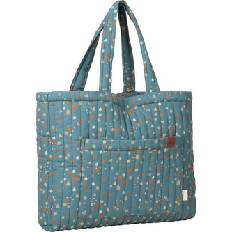 FABELAB Quilted Tote Bag taška - Cobblestone Blue Spruce