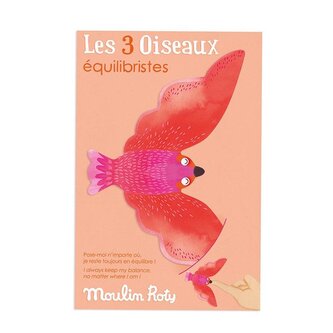 MOULIN ROTY Balanční ptáček 3ks korálový