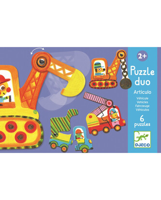 DJECO Duo puzzle Autíčka v pohybu