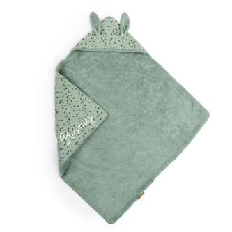 MOULIN ROTY Dětský ručník s oušky šalvějový Trois Petits Lapins