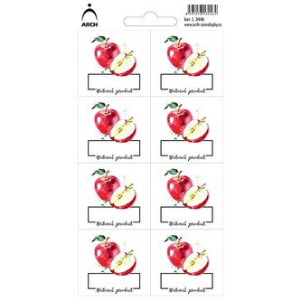 Jablka "Natural product" - 8 voděodolných etiket