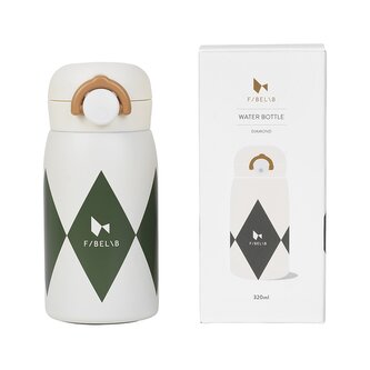 FABELAB Lahvička Diamond- Olive 320ml