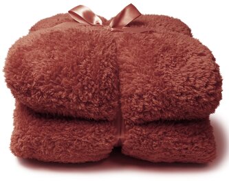 Heboučká deka Teddy oranžovo hnědá