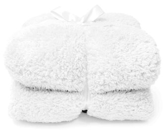 Heboučká deka Teddy bílá
