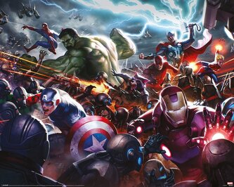 Plakát Marvel|Avengers|Future Fight: Superhrdinský útok (40 x 50 cm)
