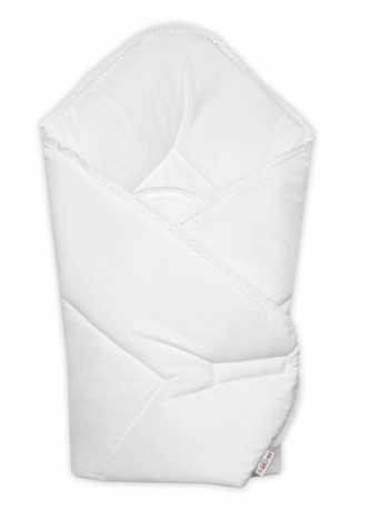 Luxusní zavinovačka Velvet s krajkovým lemováním, 75 x 75 cm - bílá