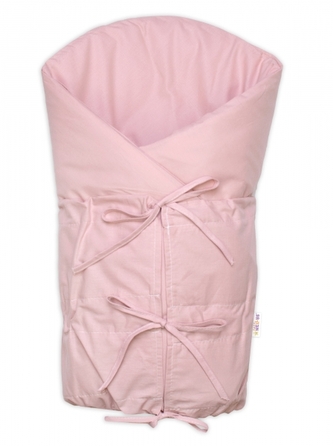 Klasická retro zavinovačka NATURE šněrovací s výplní - pudrová