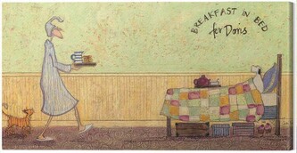 Obraz na plátně Sam Toft - Breakfast in Bed For Doris, 2 cm - 60×30 cm