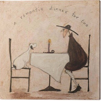 Obraz na plátně Sam Toft - A Romantic Dinner For Two, 2 cm - 40×40 cm